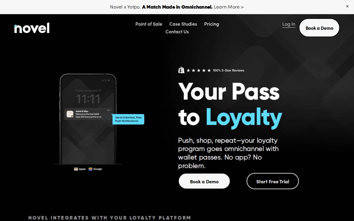 Novel website preview