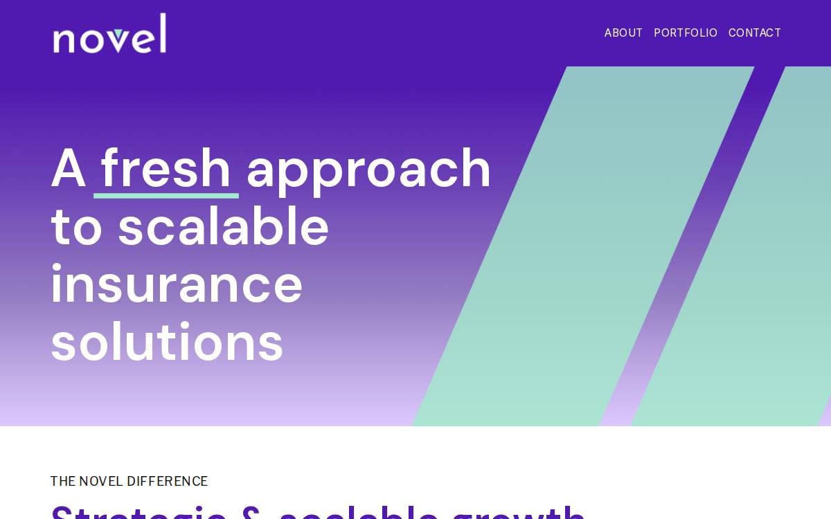 Novel Financial Holdings website preview