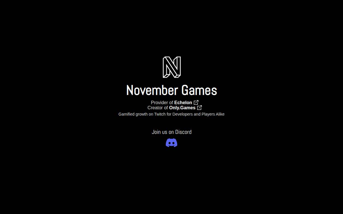 Novembergames website preview