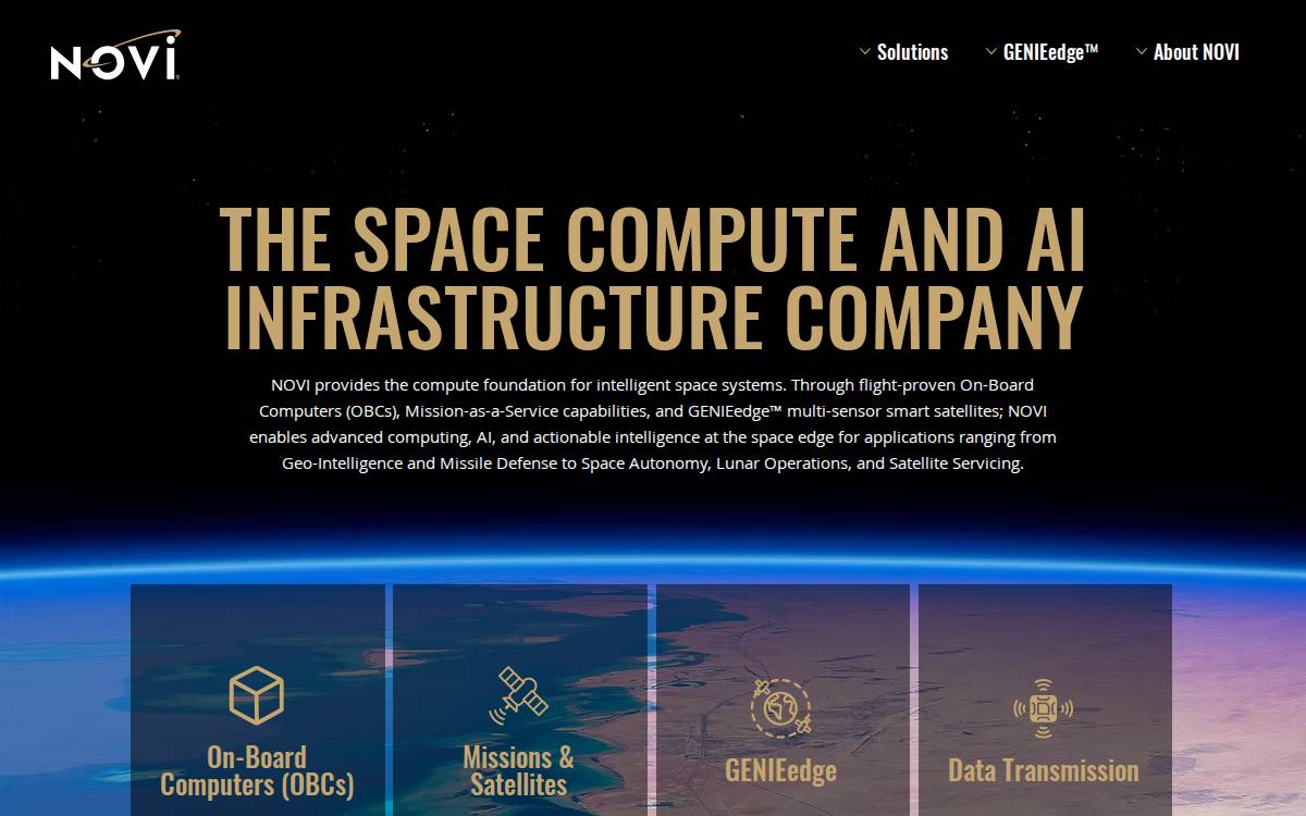 NOVI website preview