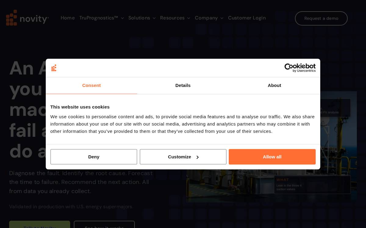 Novity website preview