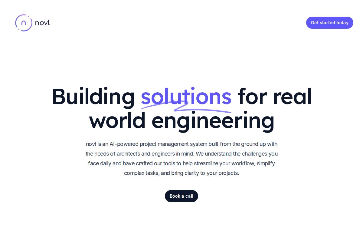 Novl website preview