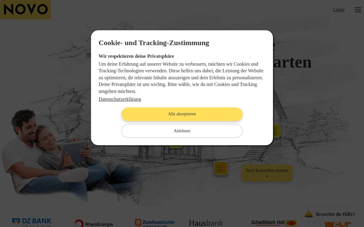 Novo website preview