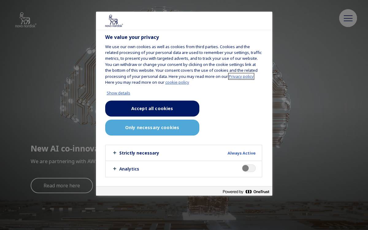 Novo Nordisk website preview