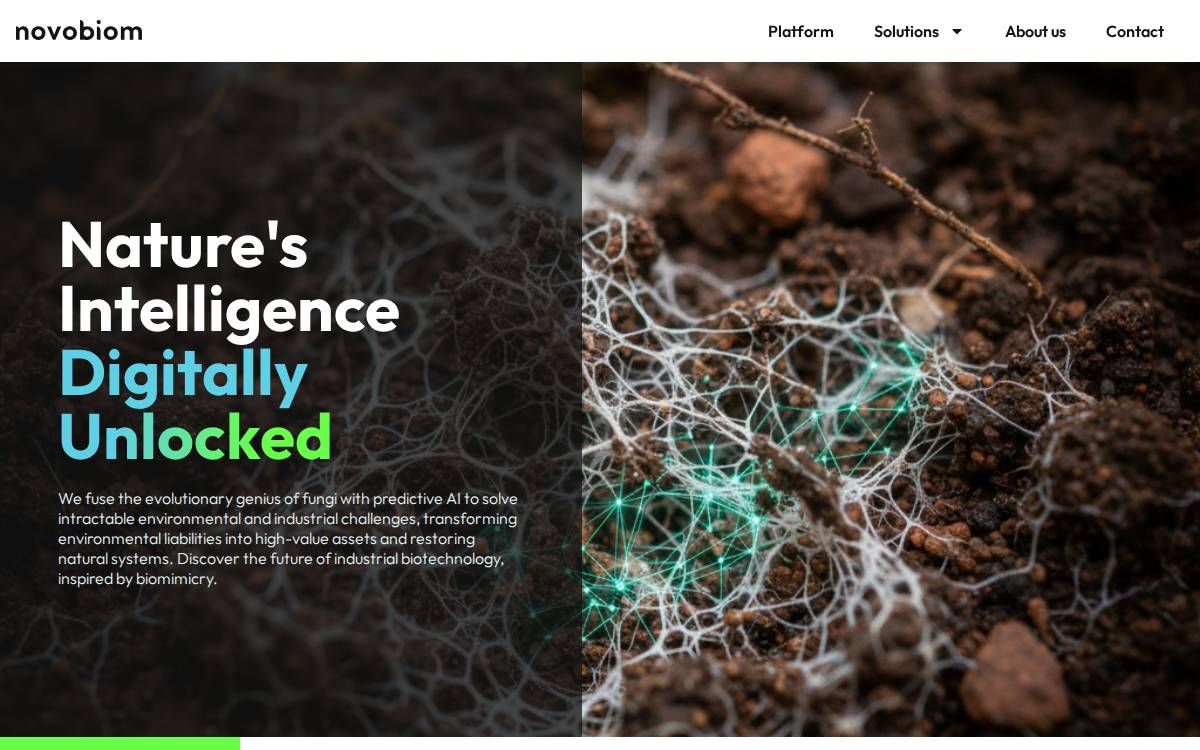 Novobiom website preview