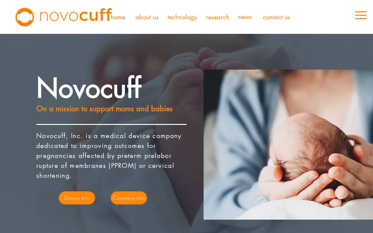 Novocuff website preview