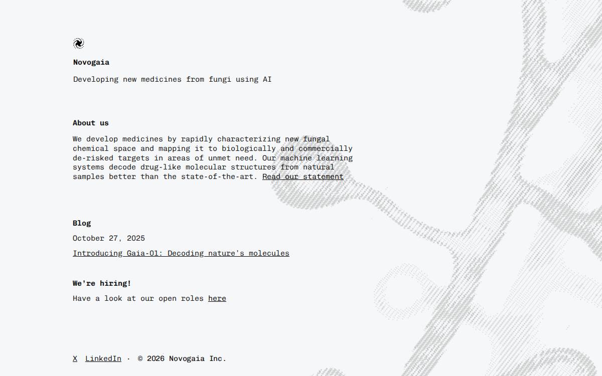 Novogaia website preview