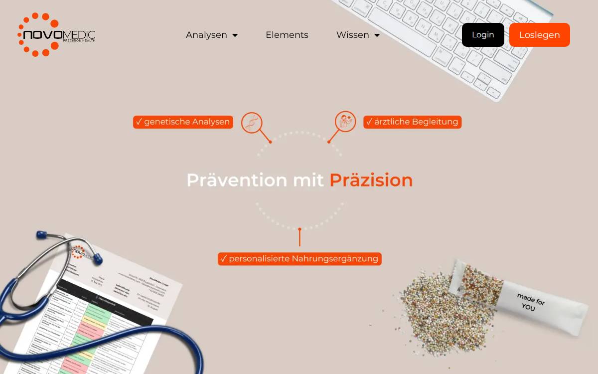 Novomedic website preview