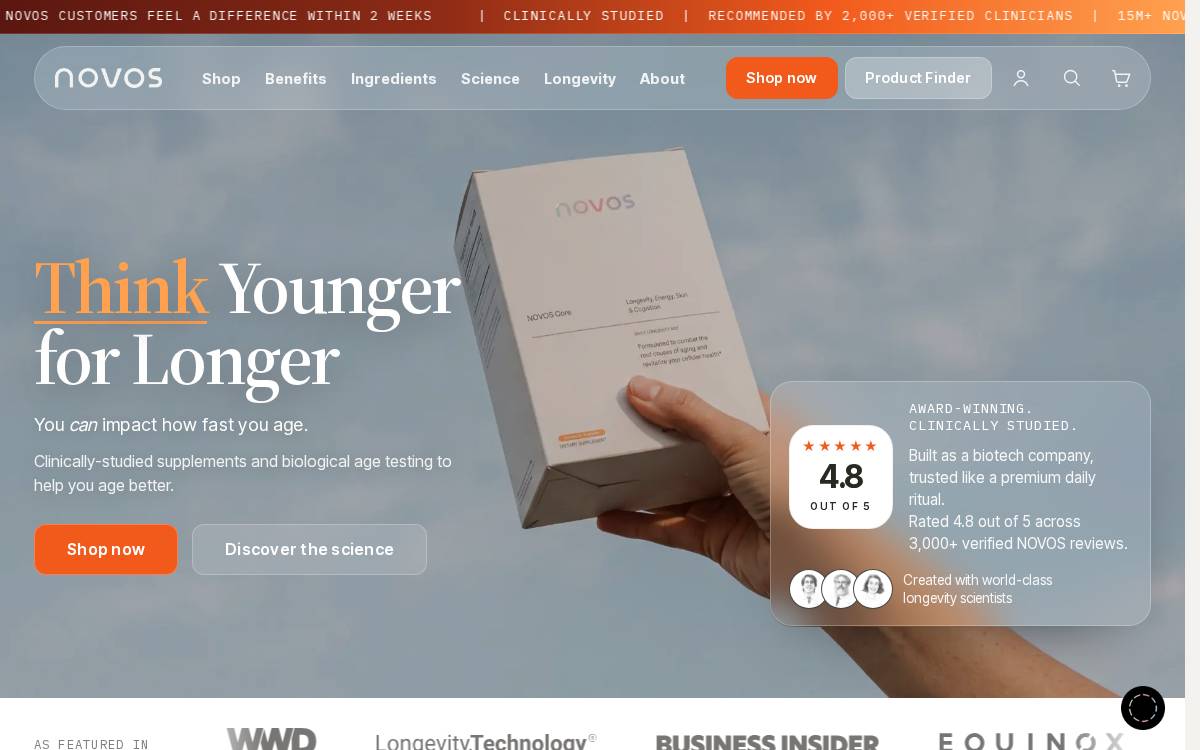NOVOS website preview