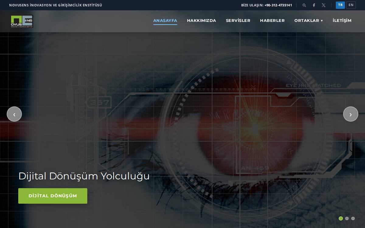 Novusens website preview