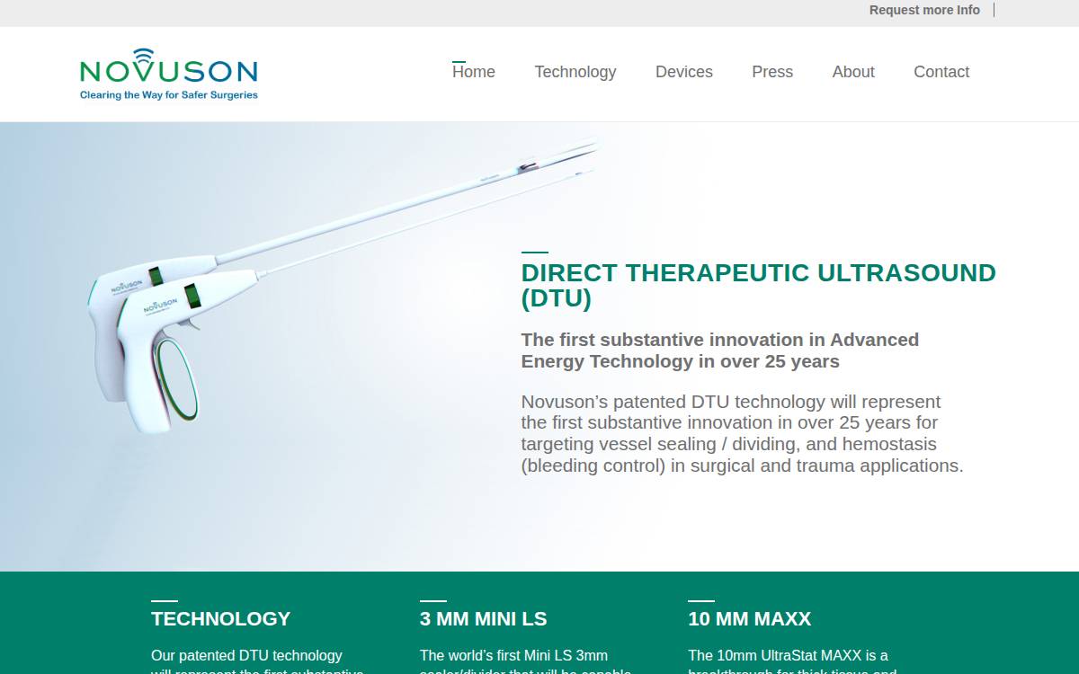 Novuson website preview