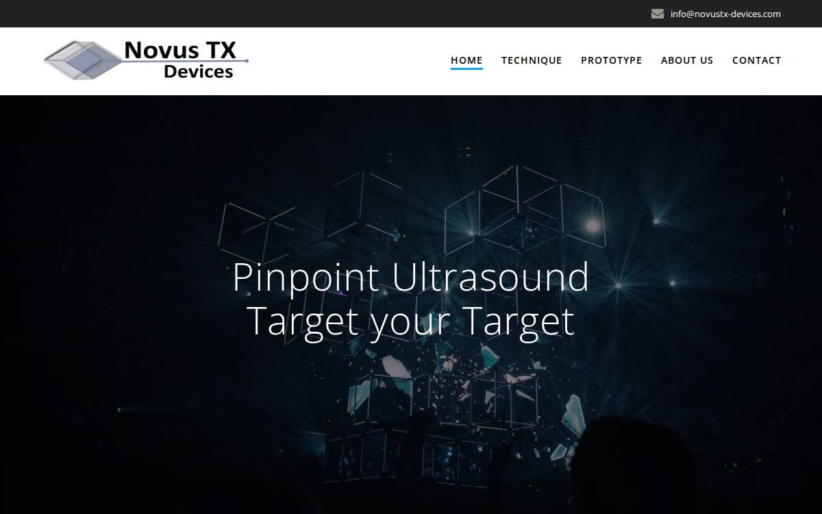 Novustx Devices website preview