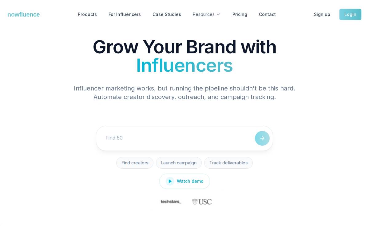 nowfluence website preview