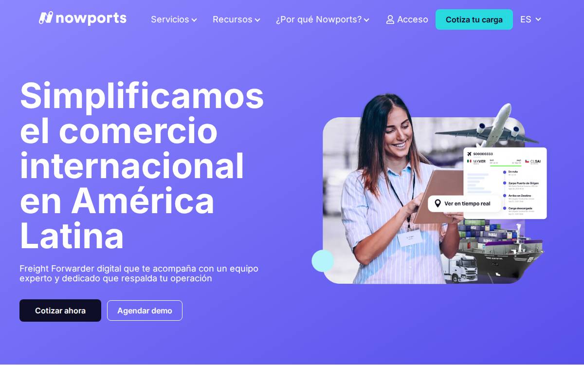 Nowports website preview