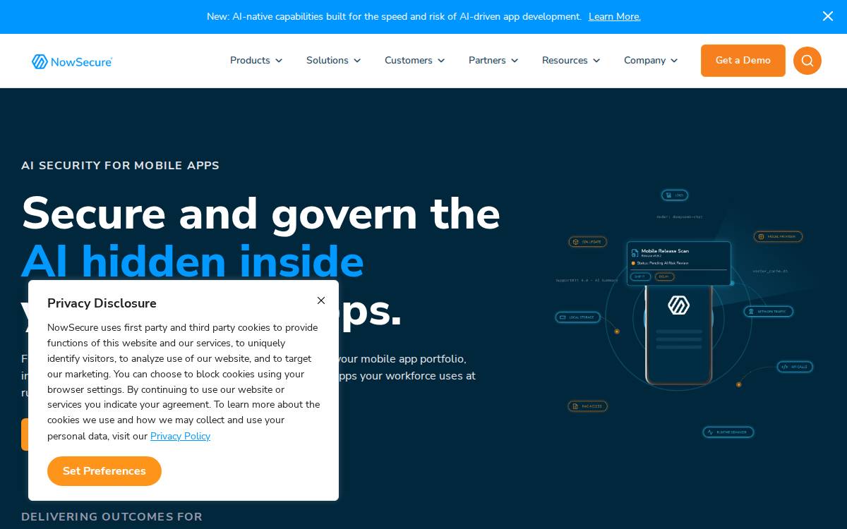 NowSecure website preview