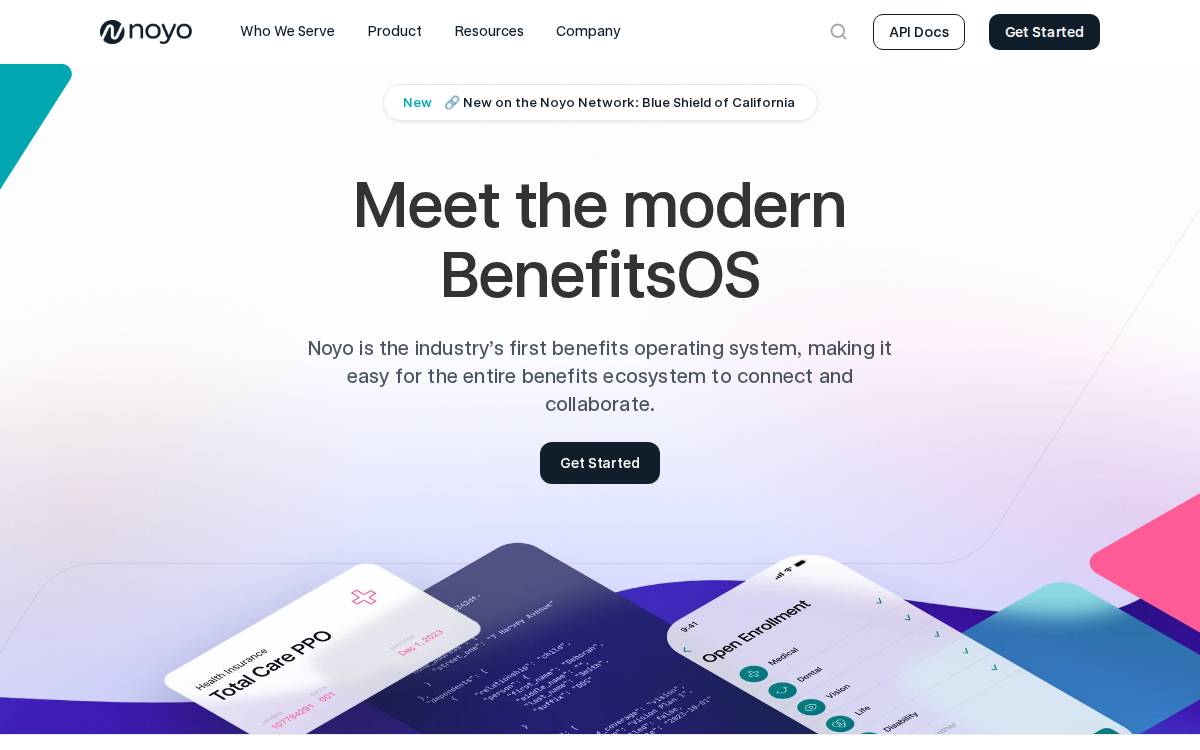 Noyo Health insurance infrastructure website preview