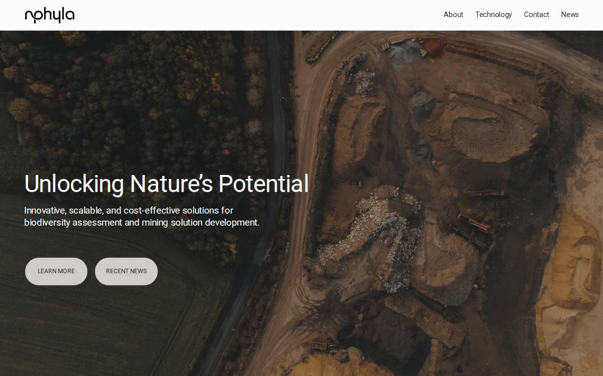 nPhyla Technologies website preview