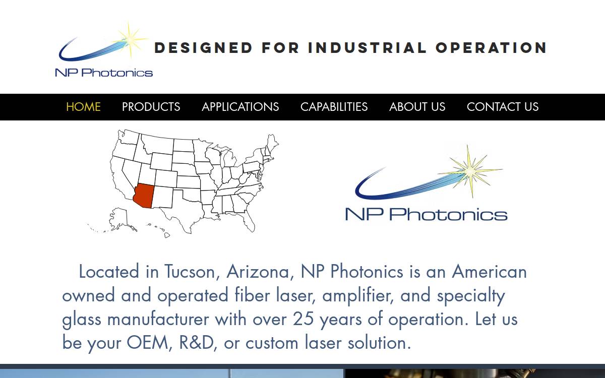 Npphotonics website preview