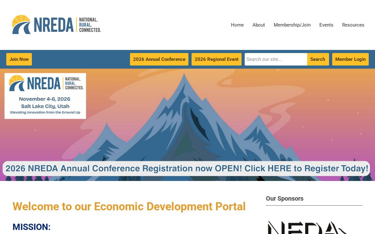 NREDA website preview