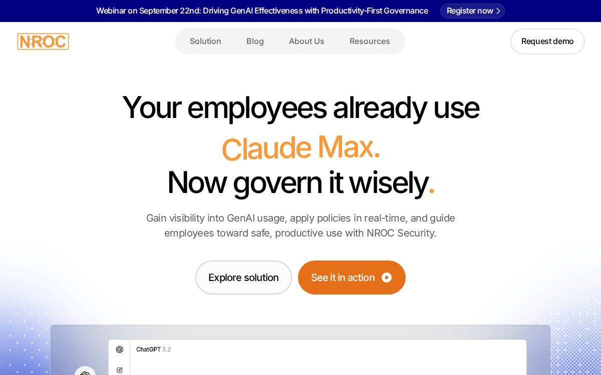 NROC Security website preview