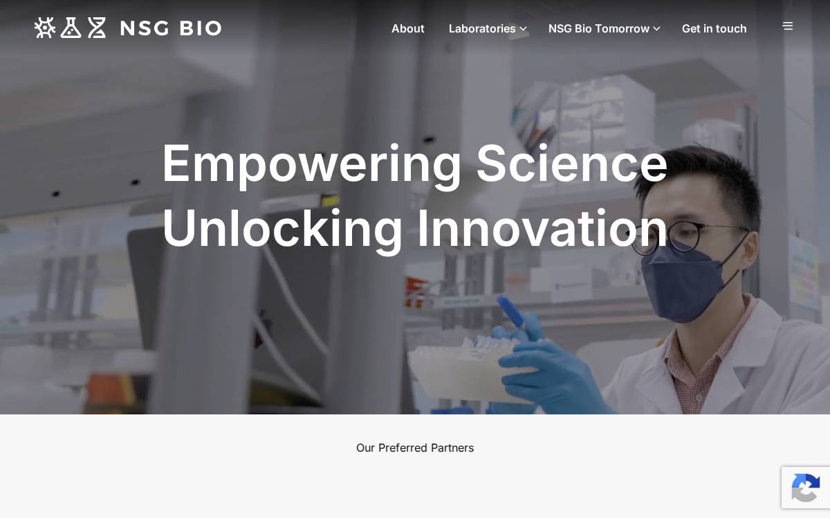 NSG Bio website preview
