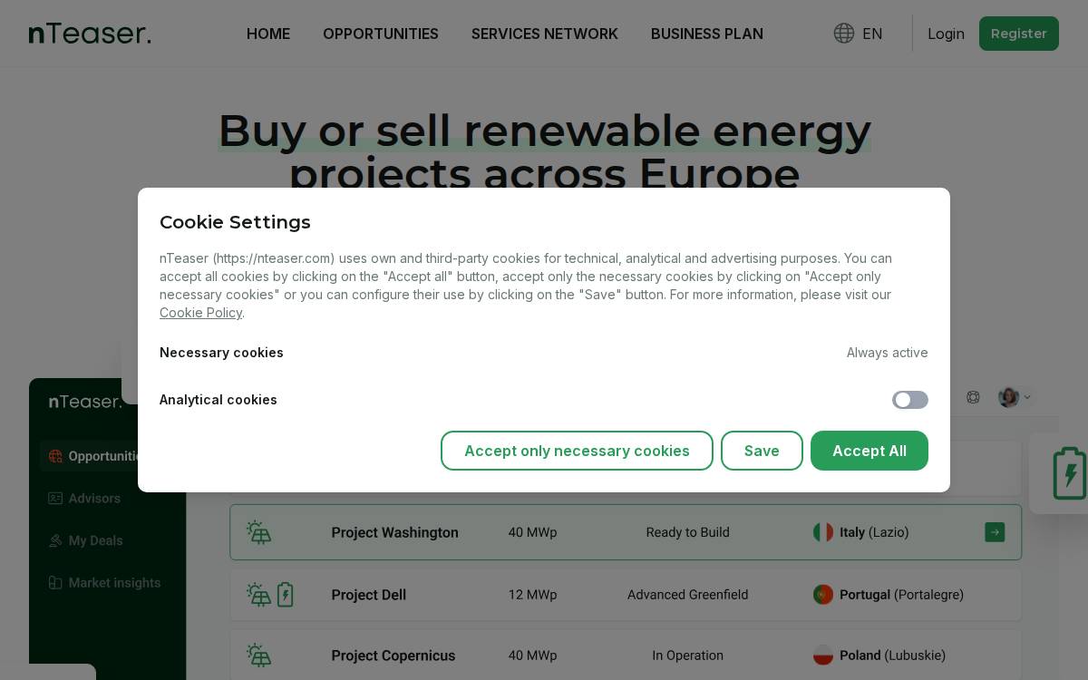 nTeaser website preview