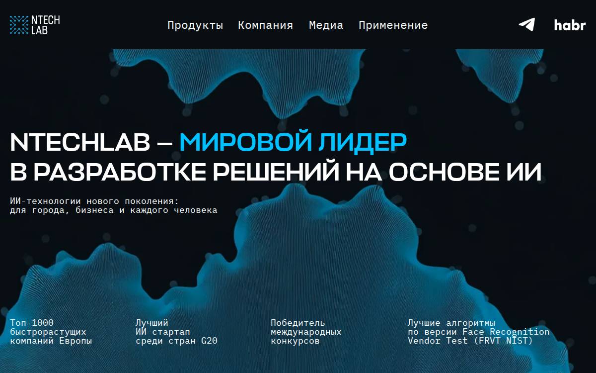Ntechlab website preview