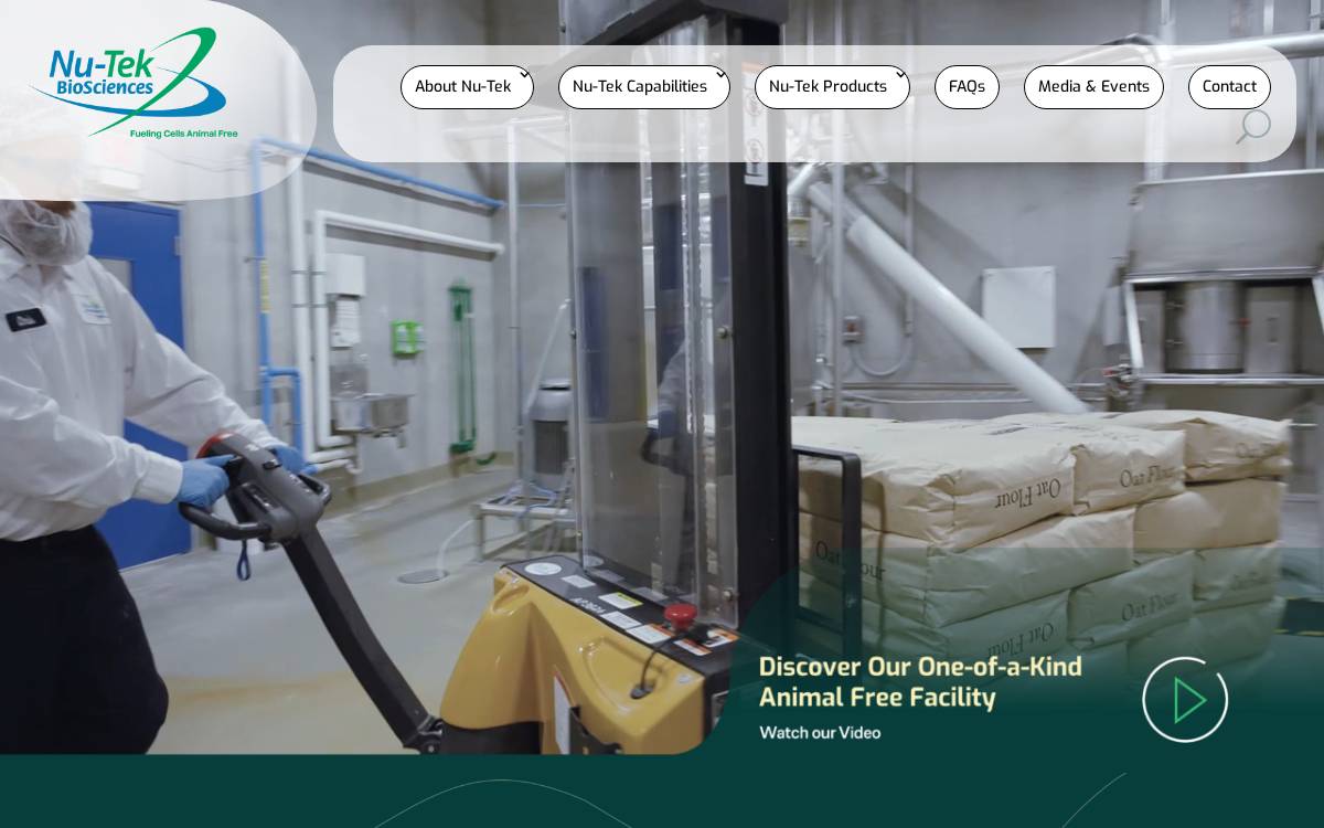 Nu Tekbiosciences website preview