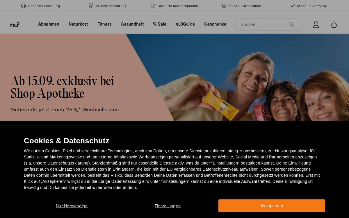 Nu3 website preview