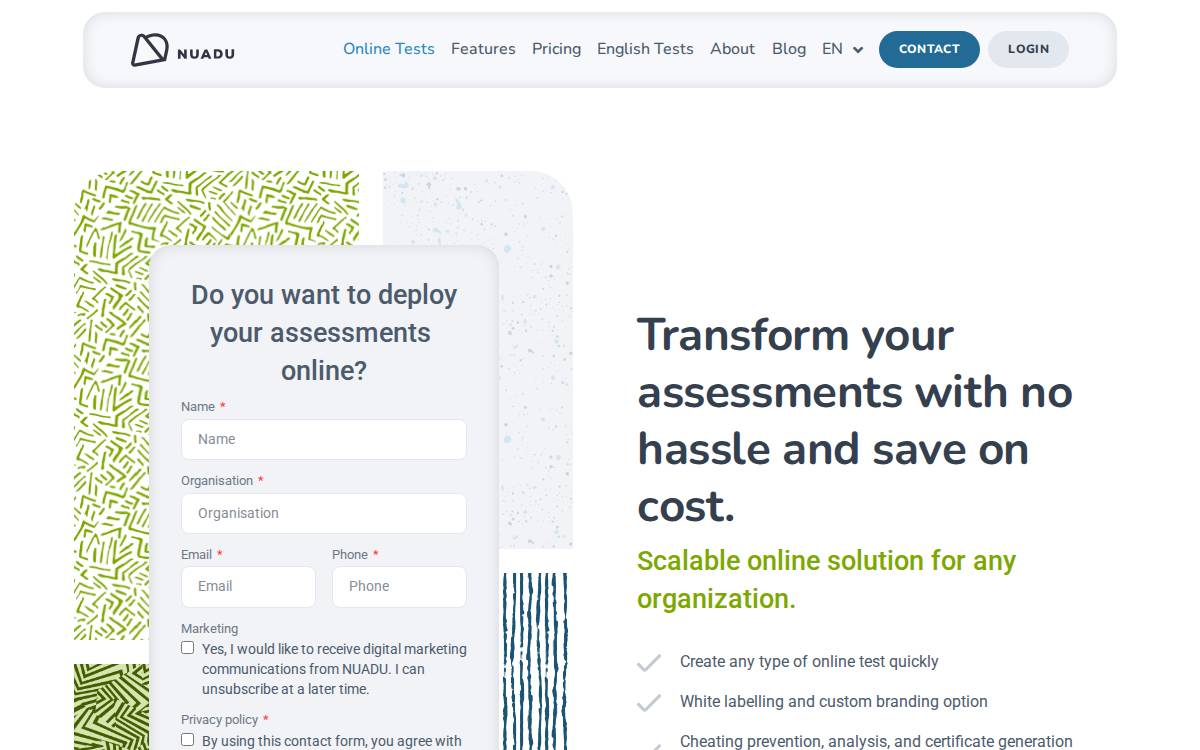NUADU website preview