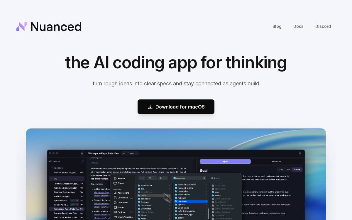 Nuanced website preview
