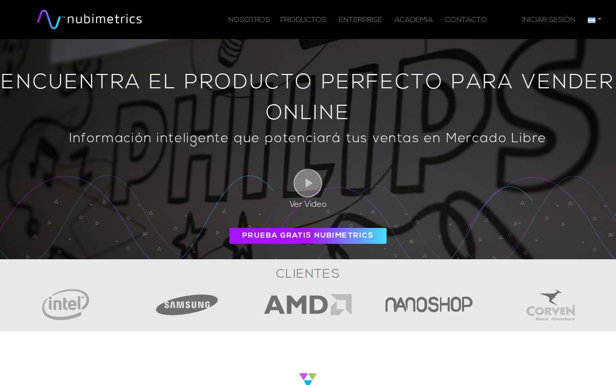 Nubimetrics website preview