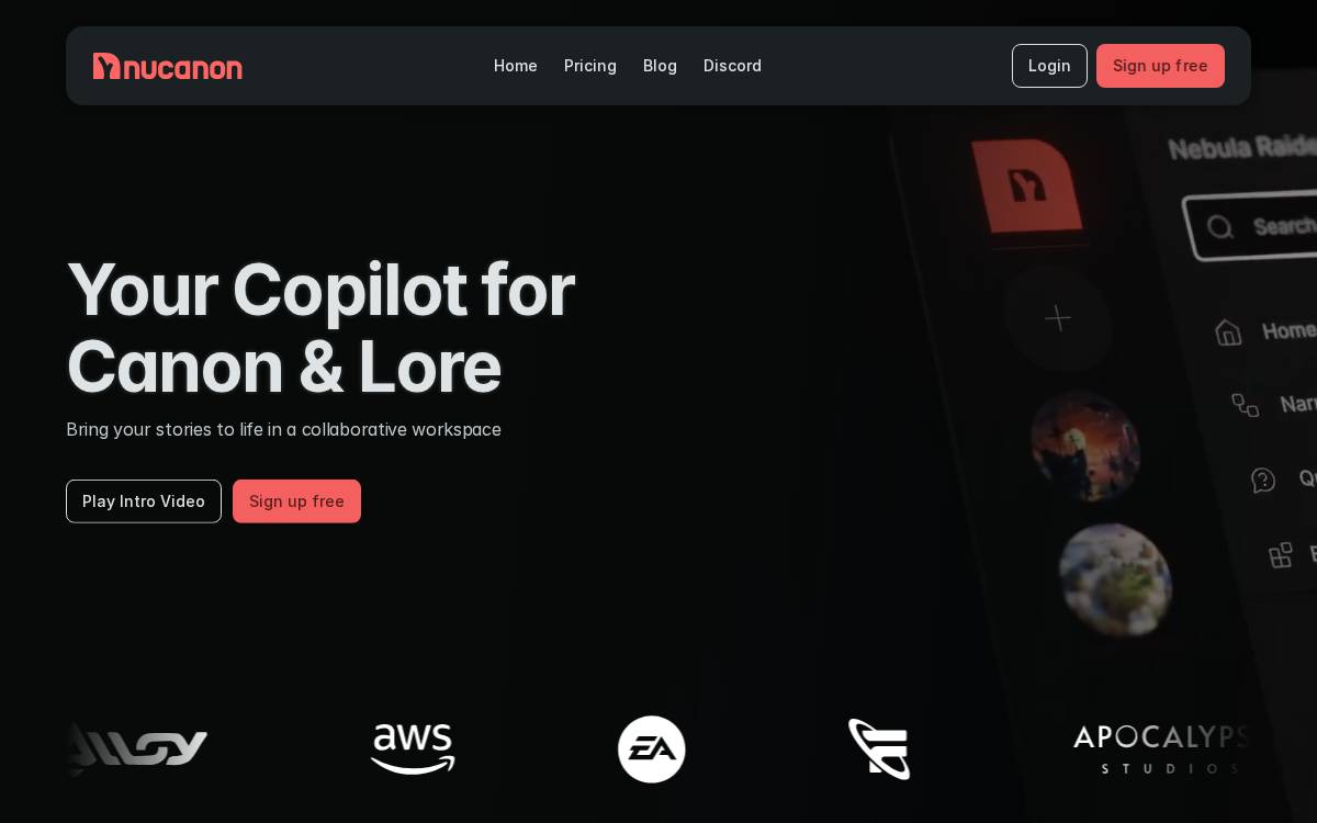 Nucanon website preview