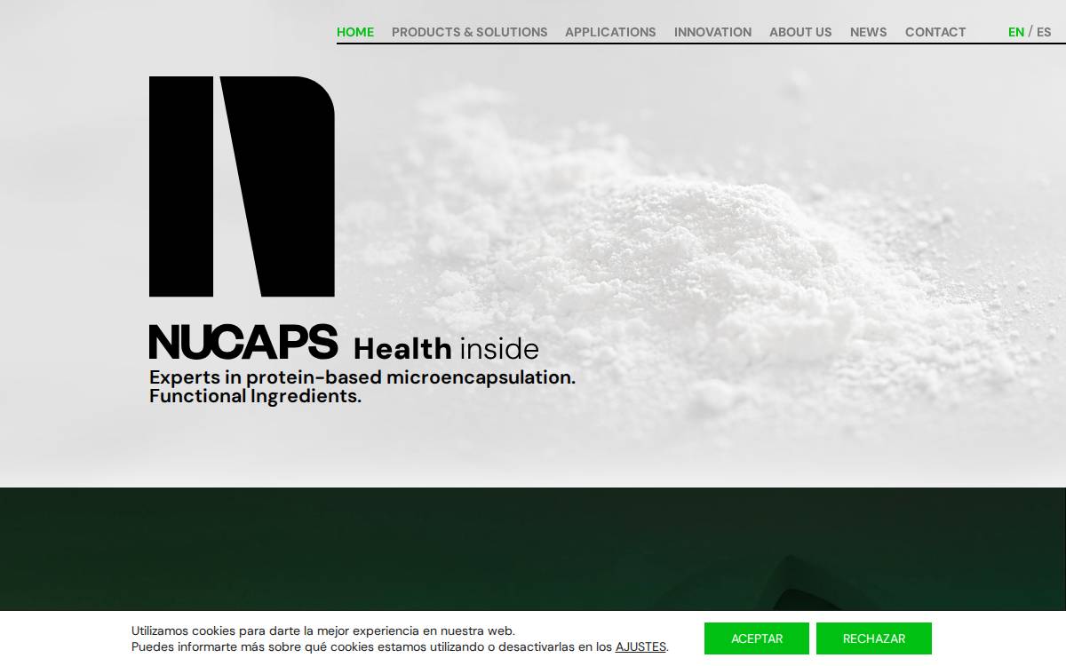 Nucaps website preview