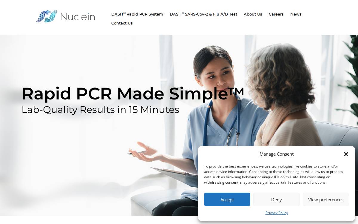Nuclein website preview