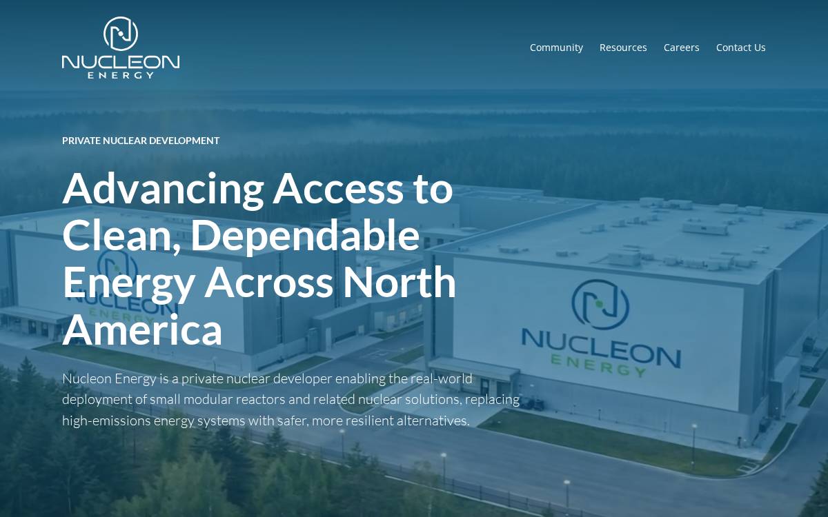 Nucleon Energy website preview
