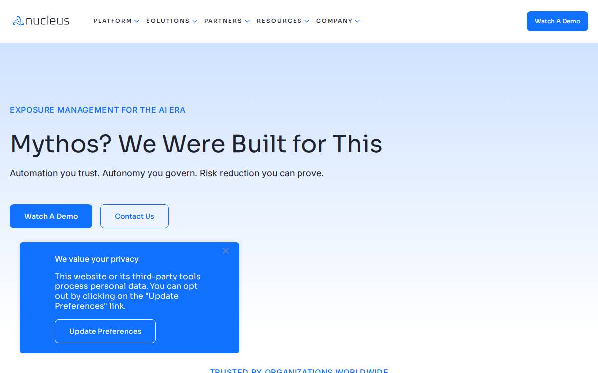 Nucleus Security website preview
