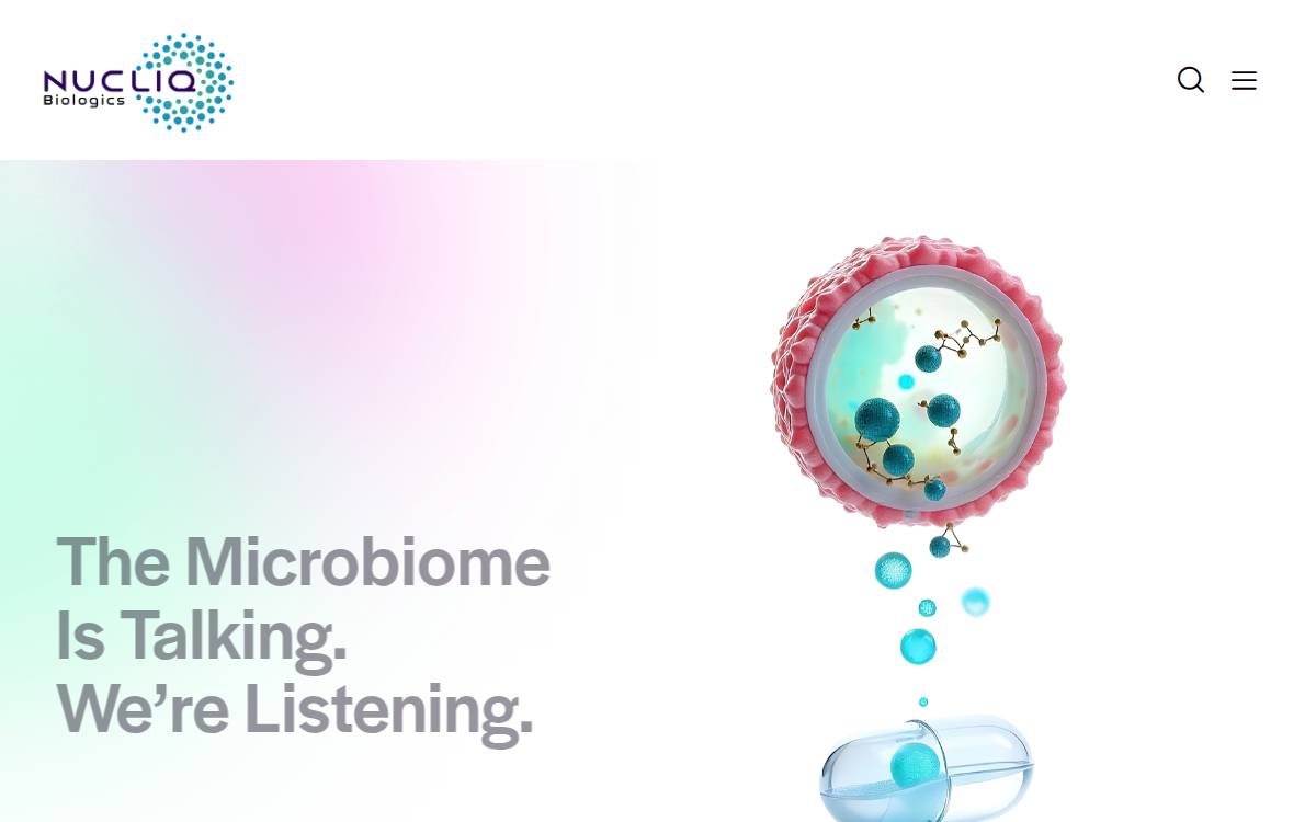 Nucliq Biologics website preview