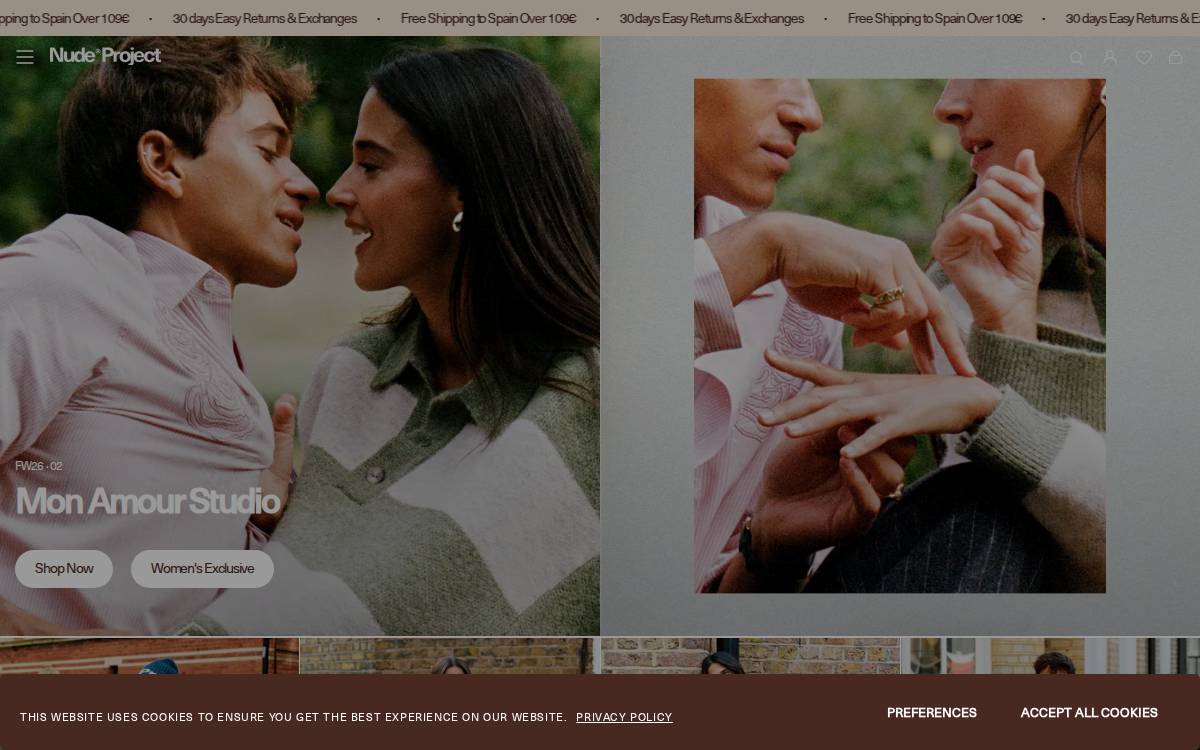 Nude website preview