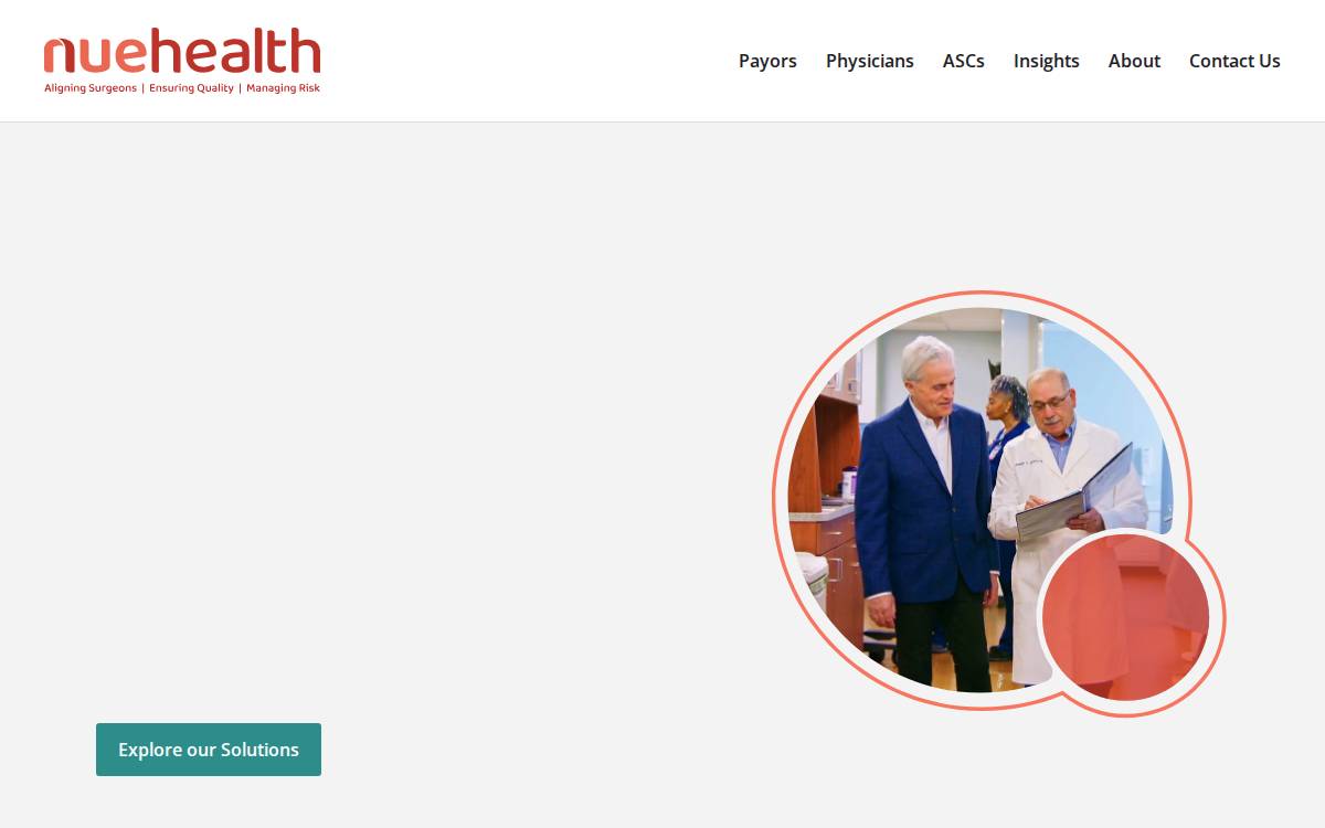 NueHealth website preview
