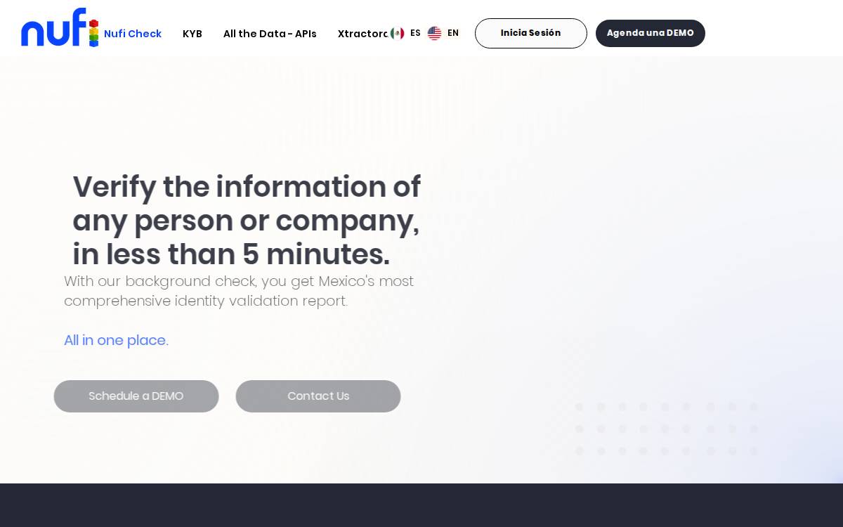 Nufi.mx website preview