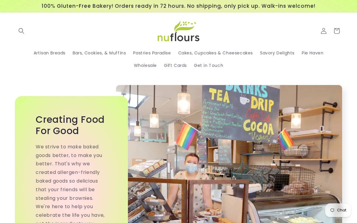 Nuflours website preview