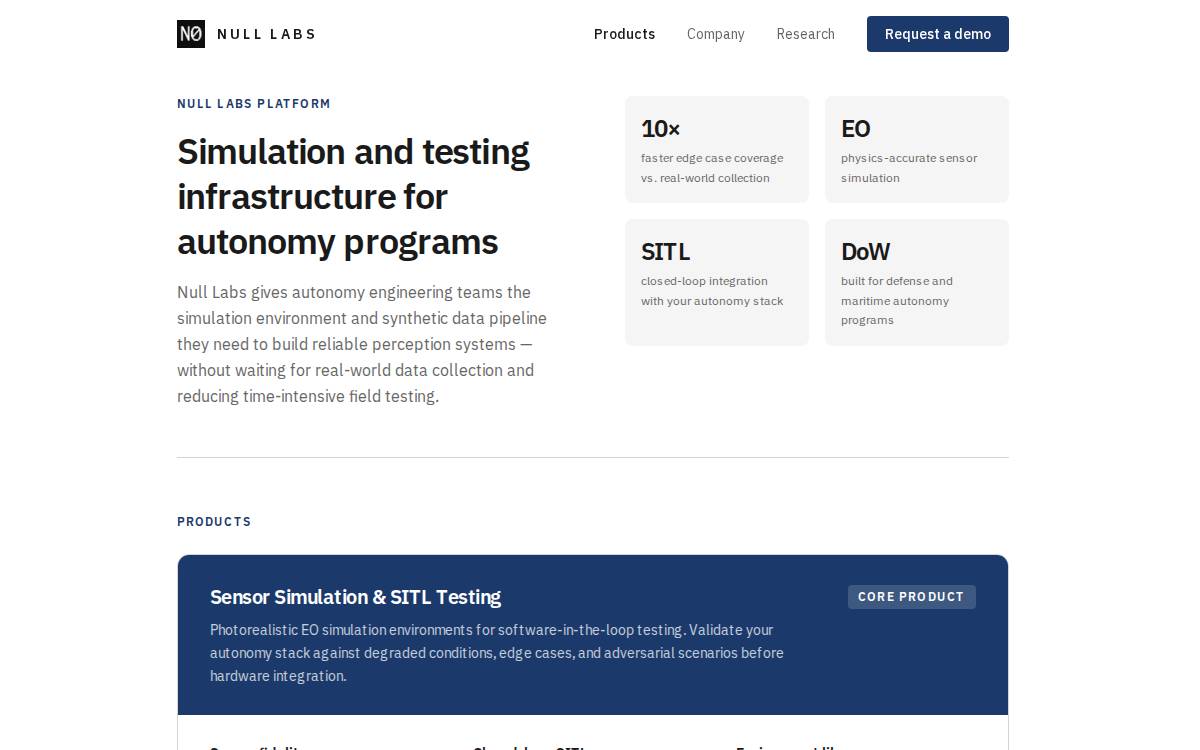 Null Labs website preview