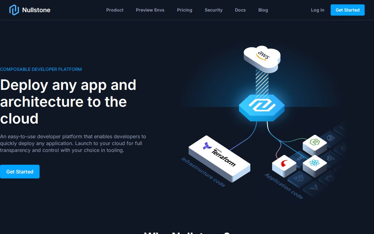 Nullstone website preview