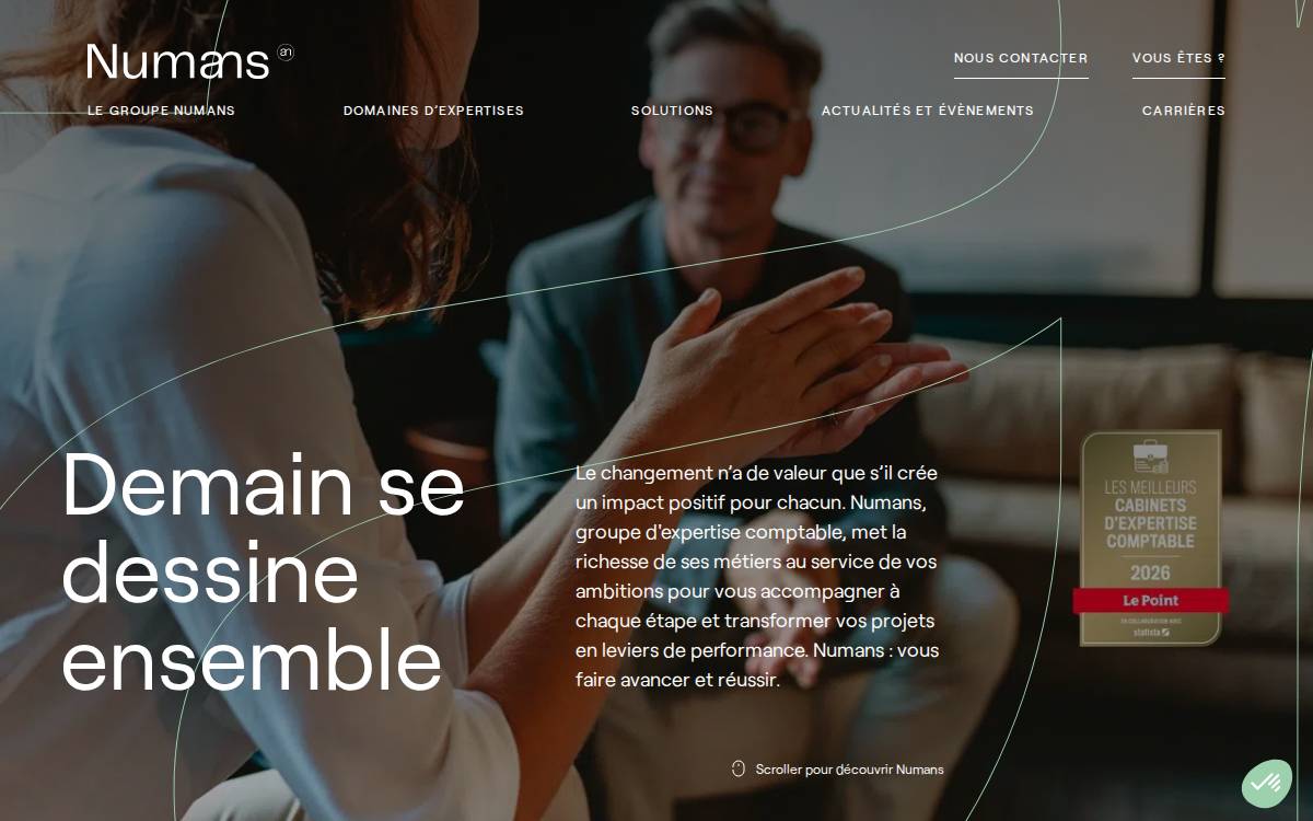 Numans website preview