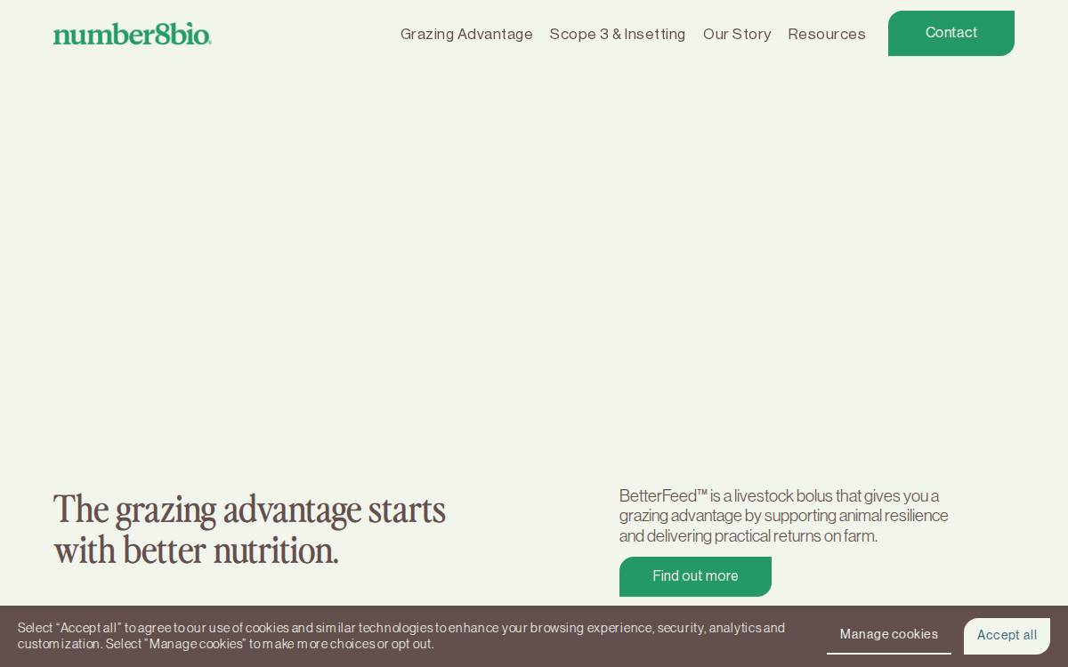 Number8 website preview