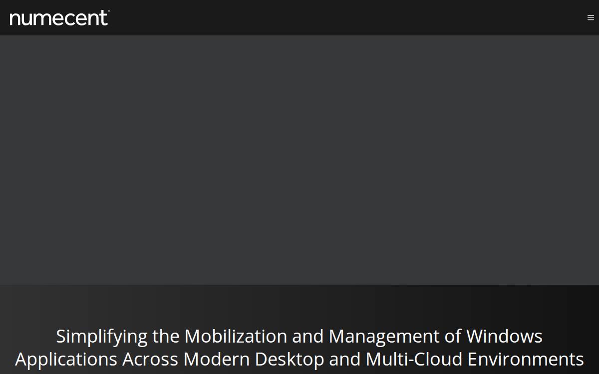 Numecent website preview