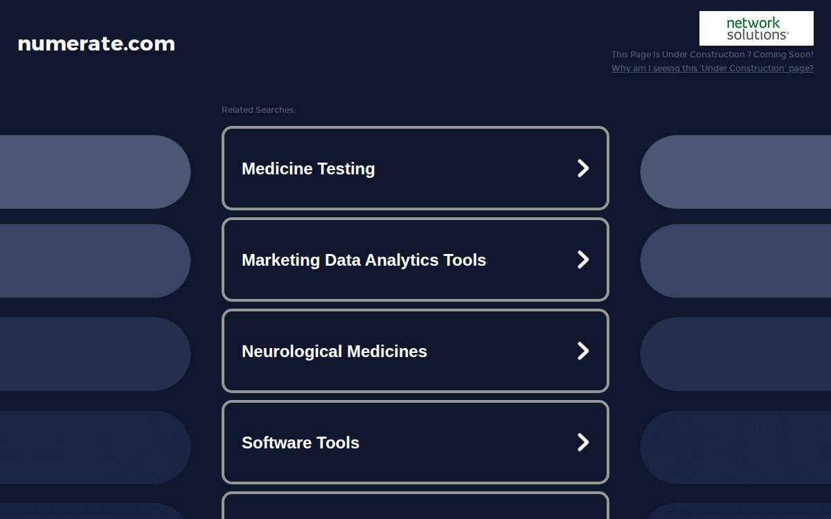 Numerate, Inc. website preview