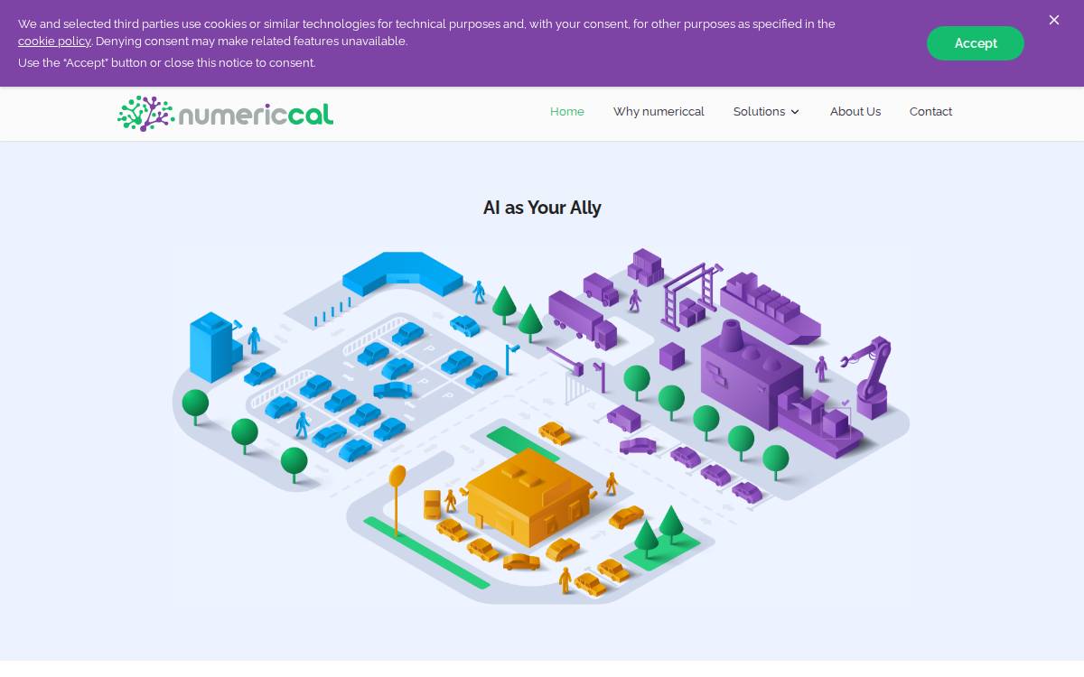 numericcal, inc. website preview