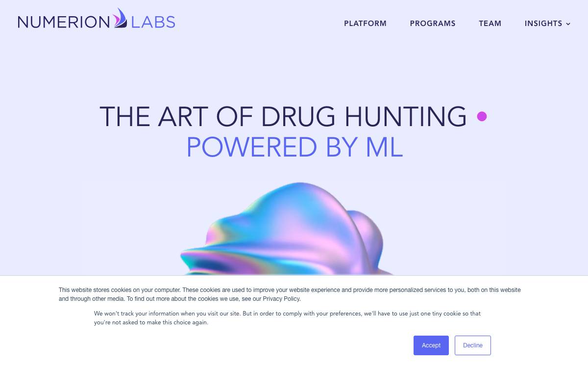 Numerion Labs website preview